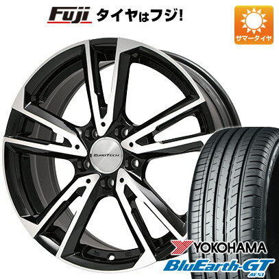 5/20限定!エントリーでポイント最大27倍! 【新品】輸入車用 ボルボ（V40クロスカントリー） 夏タイヤ ホイール4本セット 225/50R17 ヨコハマ ブルーアース GT AE51 ユーロテック ガヤ ソリ(ブラックポリッシュ) 17インチ(送料無料)