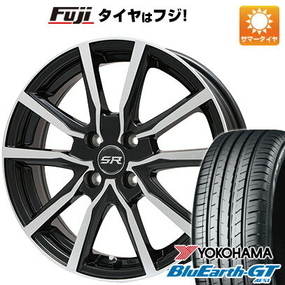 【新品国産4穴100車】 夏タイヤ ホイール4本セット 185/55R15 ヨコハマ ブルーアース GT AE51 ブランドル N52BP 15インチ(送料無料)