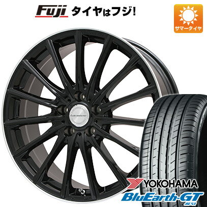 【新品国産5穴100車】 夏タイヤ ホイール4本セット 215/40R18 ヨコハマ ブルーアース GT AE51 レアマイスター LM-S FS15 (グロスブラック/リムポリッシュ) 18インチ(送料無料) サマータイヤ
