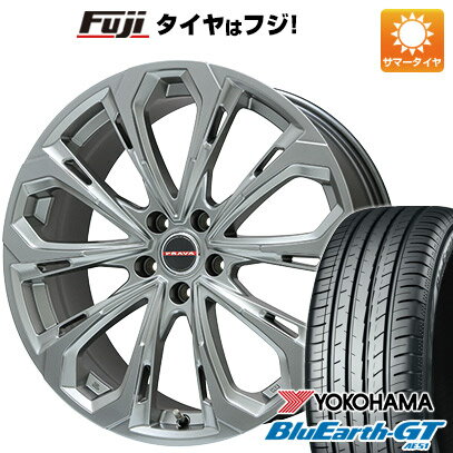 【新品国産5穴114.3車】 夏タイヤ ホイール4本セット 205/50R17 ヨコハマ ブルーアース GT AE51 ビッグウエイ レイシーン プラバ5X(クロームハイパーシルバー) 17インチ(送料無料)