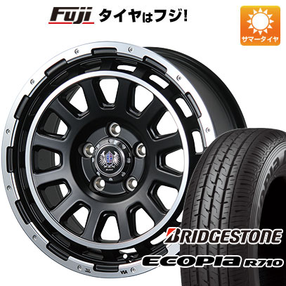 【新品】ハイエース200系 夏タイヤ ホイール4本セット 195/80R15 107/105N ブリヂストン エコピア R710 ブレスト バーンズテック DHストリーム 15インチ(送料無料) サマータイヤ
