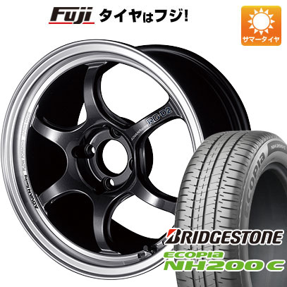 【新品 軽自動車】N-BOX タント スペーシア 夏タイヤ ホイール4本セット 165/55R15 ブリヂストン エコピア NH200 C ヨコハマ アドバンレーシング RG-DII 15インチ(送料無料) サマータイヤ