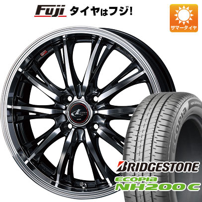 【新品 軽自動車】N-BOX タント スペーシア 夏タイヤ ホイール4本セット 165/55R15 ブリヂストン エコピア NH200 C ウェッズ レオニス RT 15インチ(送料無料)