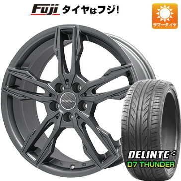 【取付対象】【送料無料 ボルボ（V40クロスカントリー）】 225/50R17 17インチ EUROTECH ユーロテック ガヤ エリージ(マットチタニウム) 7J 7.00-17 DELINTE デリンテ D7 サンダー(限定) サマータイヤ ホイール4本セット 輸入車