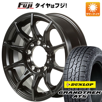 6/5限定!エントリーでポイント最大44倍! 【新品】ジムニー 夏タイヤ ホイール4本セット 175/80R16 ダンロップ グラントレック AT5 ゴジゲン ブラックマン G I 16インチ(送料無料)