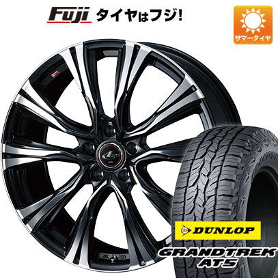 【新品国産5穴114.3車】 夏タイヤ ホイール4本セット 215/65R16 ダンロップ グラントレック AT5 ウェッズ レオニス VR 16インチ(送料無料)