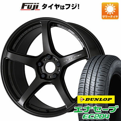 【新品国産5穴114.3車】 夏タイヤ ホイール4本セット 215/55R17 ダンロップ エナセーブ EC204 WORK ワーク エモーション T5R 17インチ(送料無料) サマータイヤ