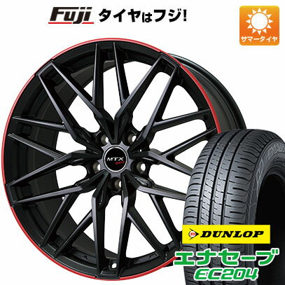 輸入車用 MINI（F56） 夏タイヤ ホイール4本セット 195/55R16 ダンロップ エナセーブ EC204 ビッグウエイ EURO BAHN NURBURG ニュルブルグMTX(マットブラック/レッドリム) 16インチ(送料無料)