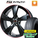 【新品国産4穴100車】 夏タイヤ ホイール4本セット 185/55R16 ダンロップ エナセーブ EC204 プレミックス ヴェランV(グロスブラック/レッドリム) 16インチ(送料無料) サマータイヤ