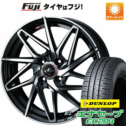 【新品国産4穴100車】 夏タイヤ ホイール4本セット 185/55R15 ダンロップ エナセーブ EC204 WEDS ウェッズ レオニス IT 15インチ(送料無料) サマータイヤ