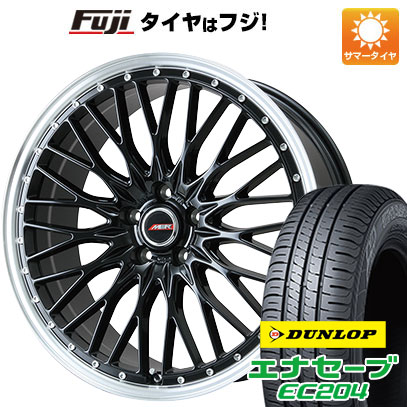 【新品国産車用5穴114.3】 夏タイヤ ホイール4本セット 215/50R17 ダンロップ エナセーブ EC204 プレミックス MER PROMESH グロスブラック/リムポリッシュ 17インチ(送料無料)