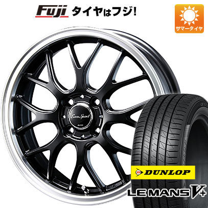 【新品国産4穴100車】 夏タイヤ ホイール4本セット 195/45R16 ダンロップ ルマン V+(ファイブプラス) ブレスト ユーロスポーツ タイプ805 セミグロスブラック 16インチ(送料無料) サマータイヤ