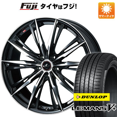 【新品国産5穴114.3車】 夏タイヤ ホイール4本セット 225/45R19 ダンロップ ルマン V+(ファイブプラス) WEDS ウェッズ レオニス GX 19インチ(送料無料) サマータイヤ