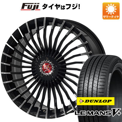【新品国産5穴100車】 夏タイヤ ホイール4本セット 215/35R19 ダンロップ ルマン V+(ファイブプラス) プレミックス グラッパ f30 (ブラックポリッシュ) 19インチ(送料無料) サマータイヤ