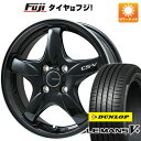 【新品国産4穴100車】 夏タイヤ ホイール4本セット 185/55R16 ダンロップ ルマン V+(ファイブプラス) レアマイスター CS-V(グロスブラック/リムポリッシュ) 16インチ(送料無料) サマータイヤ