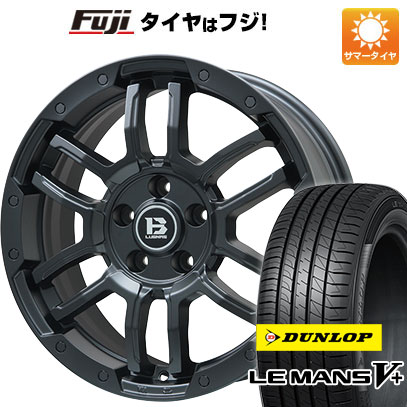 【新品国産5穴114.3車】 夏タイヤ ホイール4本セット 225/45R18 ダンロップ ルマン V+(ファイブプラス) ビッグウエイ B-LUGNAS FRD(マットブラック) 18インチ(送料無料) サマータイヤ