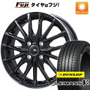 【新品国産4穴100車】 夏タイヤ ホイール4本セット 185/55R16 ダンロップ ルマン V+(ファイブプラス) ブランドルライン DF-10M グロスブラック/リムポリッシュ 16インチ(送料無料) サマータイヤ