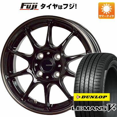 【新品国産4穴100車】 夏タイヤ ホイール4本セット 185/55R15 ダンロップ ルマン V+(ファイブプラス) ホットスタッフ ジースピード P-07 15インチ(送料無料) サマータイヤ