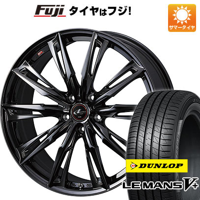 【新品国産5穴114.3車】 夏タイヤ ホイール4本セット 225/40R19 ダンロップ ルマン V+(ファイブプラス) WEDS ウェッズ レオニス GX 19インチ(送料無料) サマータイヤ