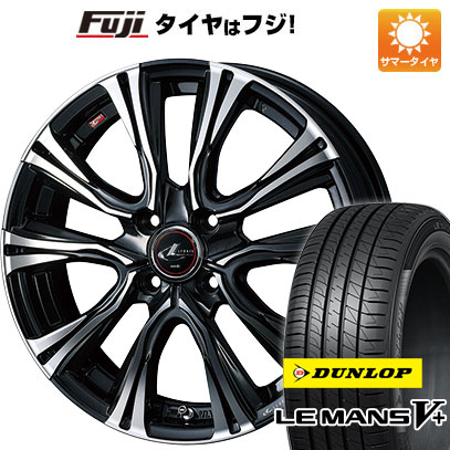 【新品国産4穴100車】 夏タイヤ ホイール4本セット 195/45R16 ダンロップ ルマン V+(ファイブプラス) WEDS ウェッズ レオニス VR 16インチ(送料無料) サマータイヤ