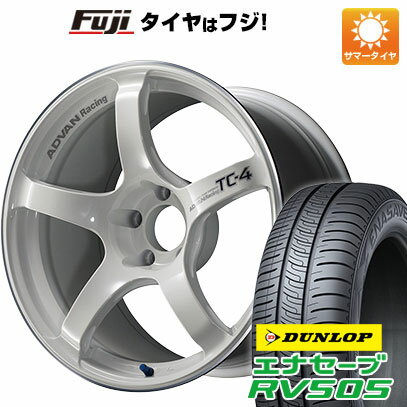 【新品国産5穴114.3車】 夏タイヤ ホイール4本セット 215/60R16 ダンロップ エナセーブ RV505 ヨコハマ アドバンレーシング TC4 16インチ(送料無料) サマータイヤ