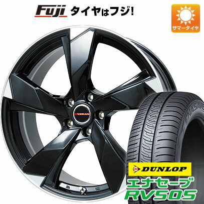 【新品国産5穴114.3車】 夏タイヤ ホイール4本セット 245/40R20 ダンロップ エナセーブ RV505 プレミックス ヴェランV(グロスブラック/リムポリッシュ) 20インチ(送料無料)