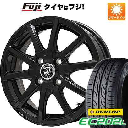 【新品国産4穴100車】 夏タイヤ ホイール4本セット 185/65R14 ダンロップ EC202L ビッグウエイ TRG GB10 14インチ(送料無料)