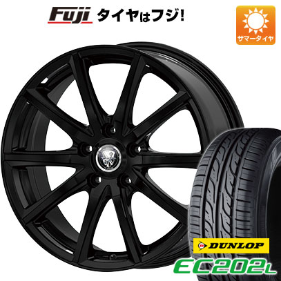 【新品国産5穴114.3車】 夏タイヤ ホイール4本セット 195/65R15 ダンロップ EC202L ビッグウエイ TRG GB10 15インチ(送料無料)