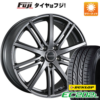 【新品国産5穴114.3車】 夏タイヤ ホイール4本セット 195/65R15 ダンロップ EC202L ブリヂストン バルミナ BR10 15インチ(送料無料)