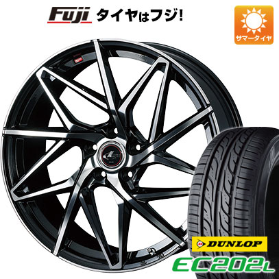 【新品国産5穴114.3車】 夏タイヤ ホイール4本セット 215/60R16 ダンロップ EC202L WEDS ウェッズ レオニス IT 16インチ(送料無料) サマータイヤ