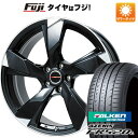 【新品国産5穴114.3車】 夏タイヤ ホイール4本セット 235/40R19 ファルケン アゼニス FK520L プレミックス ヴェランV(グロスブラック/リムポリッシュ) 19インチ(送料無料)