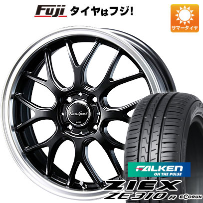 【新品国産4穴100車】 夏タイヤ ホイール4本セット 195/45R16 ファルケン ジークス ZE310R エコラン（限定） ブレスト ユーロスポーツ タイプ805 セミグロスブラック 16インチ(送料無料) サマータイヤ