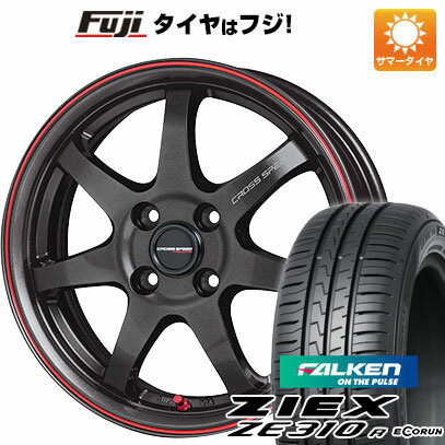 【新品国産4穴100車】 夏タイヤ ホイール4本セット 185/55R15 ファルケン ジークス ZE310R エコラン（限定） ホットスタッフ クロススピード ハイパーエディションCR7 15インチ(送料無料) サマータイヤ