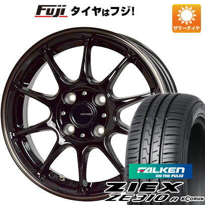 【新品国産4穴100車】 夏タイヤ ホイール4本セット 185/55R15 ファルケン ジークス ZE310R エコラン（限定） ホットスタッフ ジースピード P-07 15インチ(送料無料) サマータイヤ