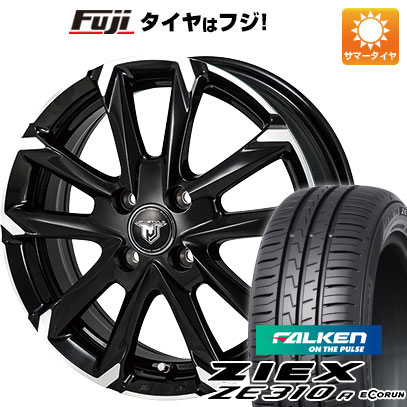 【新品国産4穴100車】 夏タイヤ ホイール4本セット 195/45R16 ファルケン ジークス ZE310R エコラン（限定） モンツァ JPスタイル MJ-V 16インチ(送料無料) サマータイヤ