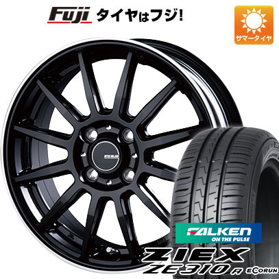 【新品国産4穴100車】 夏タイヤ ホイール4本セット 185/55R15 ファルケン ジークス ZE310R エコラン(限定) インターミラノ インフィニティ F12 15インチ(送料無料) サマータイヤ
