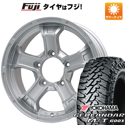 【新品】ジムニー 夏タイヤ ホイール4本セット 185/85R16 ヨコハマ ジオランダー M/T G003 ビッグウエイ B-MUD K(シルバー) 16インチ(送料無料)