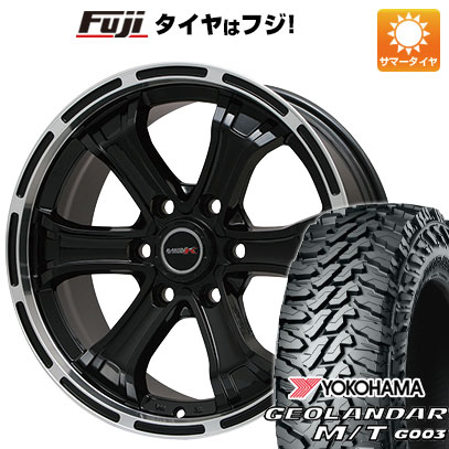 【新品国産車用6穴139.7】 夏タイヤ ホイール4本セット 285/75R16 ヨコハマ ジオランダー M/T G003 ビッグウエイ B-MUD K(グロスブラックリムポリッシュ) 16インチ(送料無料)