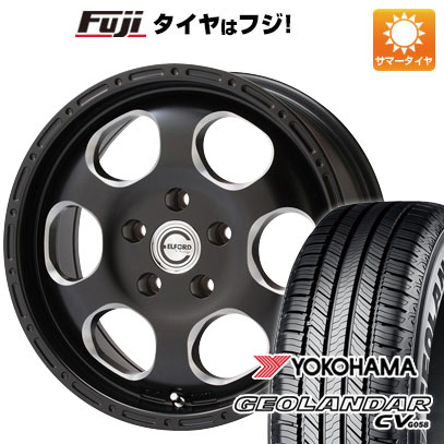 【新品国産5穴114.3車】 夏タイヤ ホイール4本セット 215/70R16 ヨコハマ ジオランダー CV G058 エルフォード ブラッドストック 1P 16インチ(送料無料) サマータイヤ