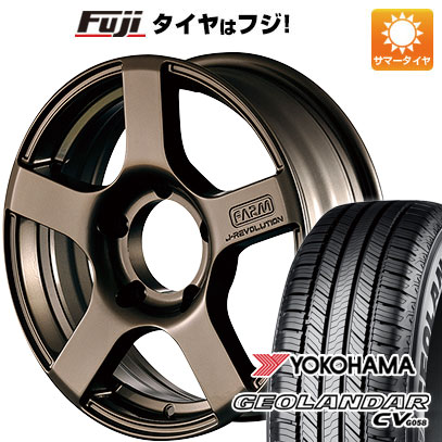 5/20限定!エントリーでポイント最大27倍! 【新品】ジムニーシエラ 夏タイヤ ホイール4本セット 215/70R16 ヨコハマ ジオランダー CV G058 モーターファーム J-レボリューション 16インチ(送料無料)