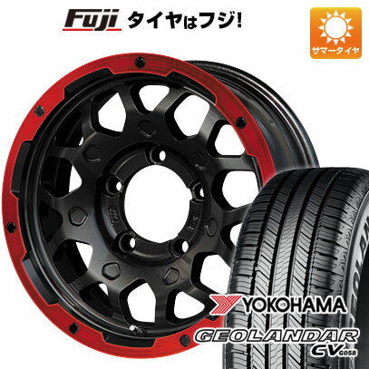 5/20限定!エントリーでポイント最大27倍! 【新品】ジムニーシエラ 夏タイヤ ホイール4本セット 215/70R16 ヨコハマ ジオランダー CV G058 レアマイスター LMG MS-9W マットブラックレッドリム 16インチ(送料無料)