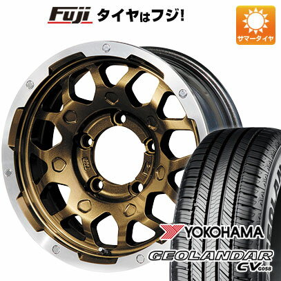 5/20限定!エントリーでポイント最大27倍! 【新品】ジムニーシエラ 夏タイヤ ホイール4本セット 215/70R16 ヨコハマ ジオランダー CV G058 レアマイスター LMG MS-9W ブロンズリムポリッシュ 16インチ(送料無料)