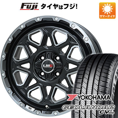 【新品 軽自動車】ハスラー デリカミニ(4WD) 夏タイヤ ホイール4本セット 165/60R15 ヨコハマ ジオランダー CV G058 レアマイスター LMG モンタグナ(ブラックポリッシュ/ブラッククリア) 4.5J 15インチ(送料無料)