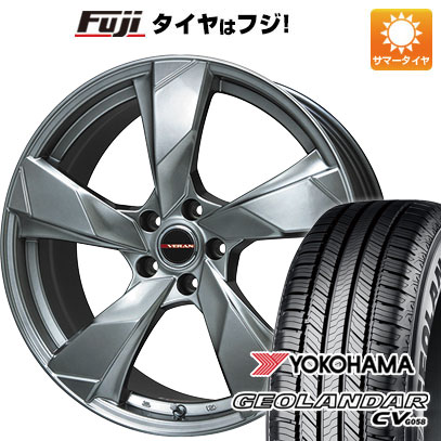 【新品国産車用5穴114.3】 夏タイヤ ホイール4本セット 235/55R20 ヨコハマ ジオランダー CV G058 プレミックス ヴェランV(クロームハイパーシルバー) 20インチ(送料無料)