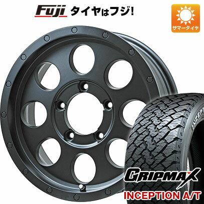 【新品】ジムニーシエラ 夏タイヤ ホイール4本セット 225/70R16 グリップマックス インセプション A/T RWL(限定) レアマイスター LMG CS-8 マットブラック 16インチ(送料無料)