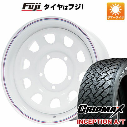 6/5限定!エントリーでポイント最大44倍! 【新品】ジムニーシエラ 夏タイヤ ホイール4本セット 225/70R16 グリップマックス インセプション A/T RWL(限定) モリタ デイトナズ ホワイト 16インチ(送料無料)