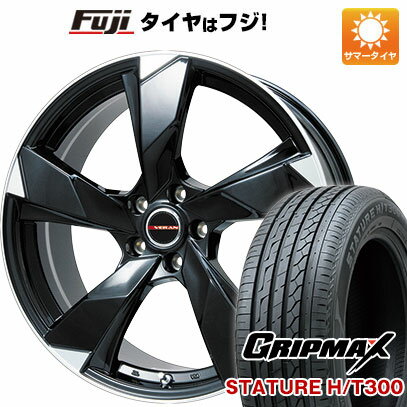 【新品国産5穴114.3車】 夏タイヤ ホイール4本セット 225/55R19 グリップマックス スタチャー H/T300 BSW（限定） プレミックス ヴェランV(グロスブラック/リムポリッシュ) 19インチ(送料無料)