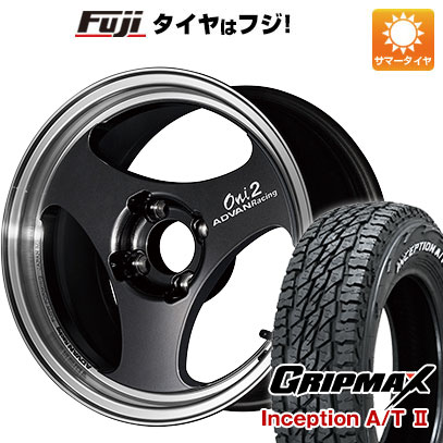 【新品国産車用4穴100】 夏タイヤ ホイール4本セット 185/60R15 グリップマックス インセプション A/TII RWL(限定) ヨコハマ アドバンレーシング ONI2 15インチ(送料無料)