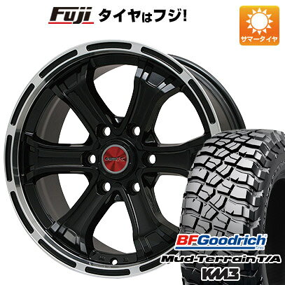 【新品】プラド/ハイラックス 夏タイヤ ホイール4本セット 265/65R17 BFグッドリッチ マッドテレーンT/A KM3 ビッグウエイ B-MUD K(グロスブラックリムポリッシュ)トヨタ 7.5J 17インチ(送料無料)