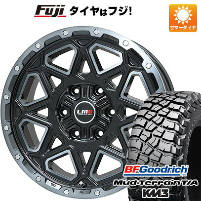 【新品】プラド/ハイラックス 夏タイヤ ホイール4本セット 265/65R17 BFグッドリッチ マッドテレーンT/A KM3 レアマイスター LMG モンタグナ(ブラックポリッシュ/ブラッククリア) 7.5J 17インチ(送料無料)